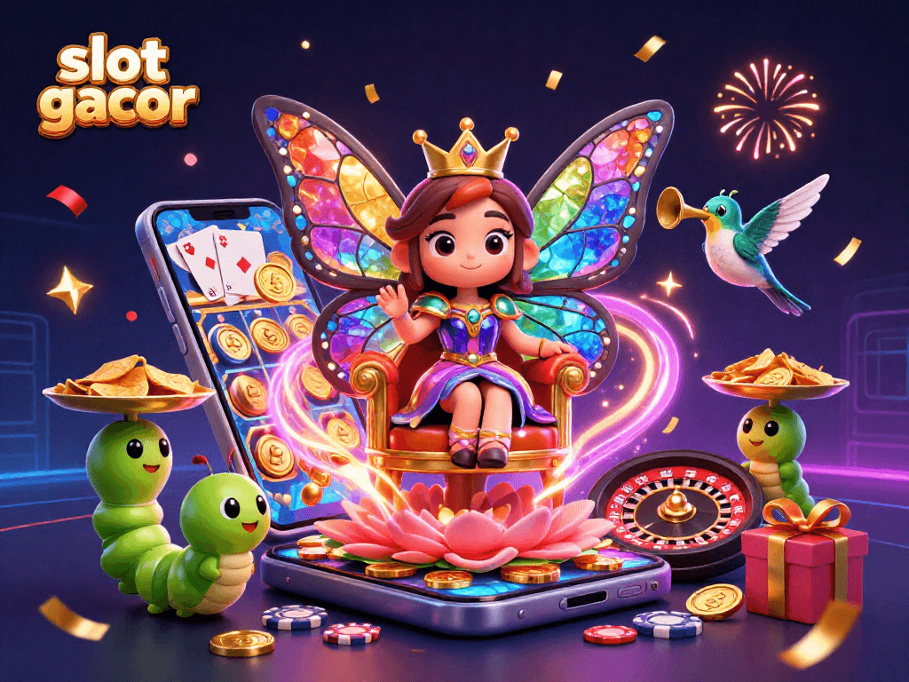 Experience the excitement of slot gacor with our vibrant illustration of a magical casino scene.