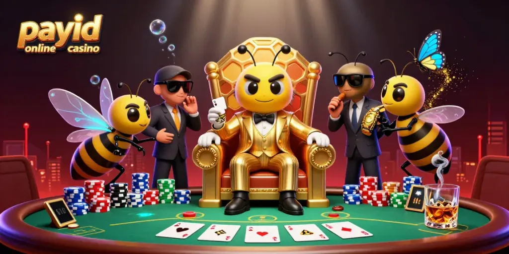 Experience fast betting action with PayID online casino featuring exciting poker elements and vibrant colors.
