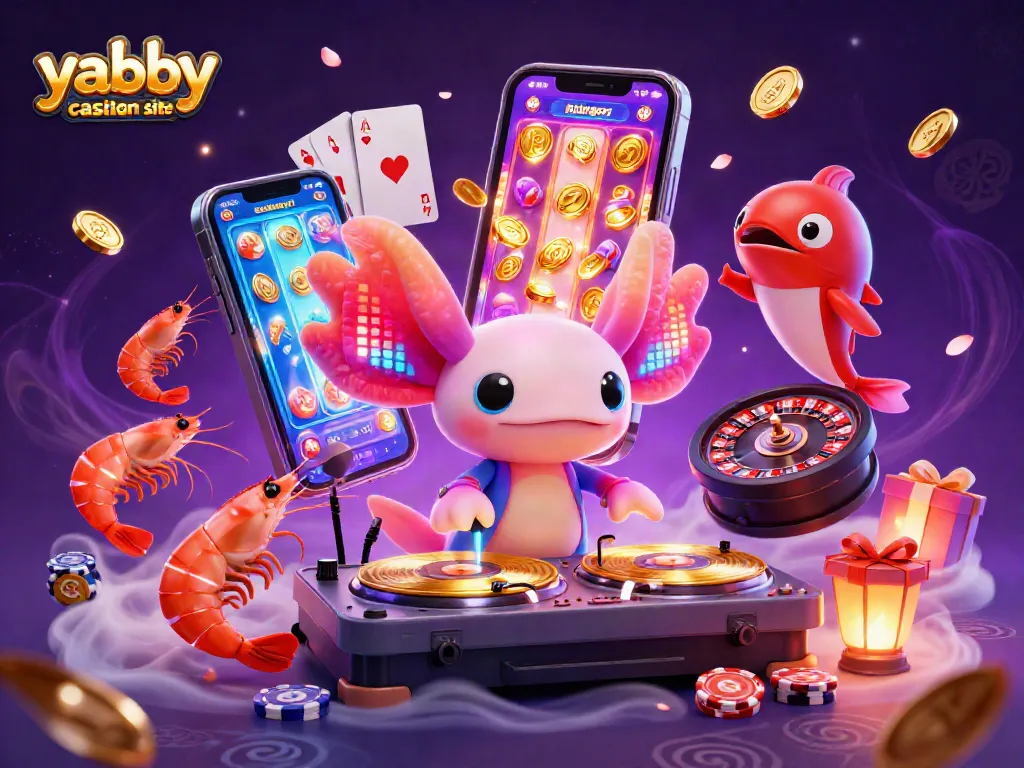Engage with yabby casino sister sites featuring lively, neon casino characters and vibrant gaming elements.