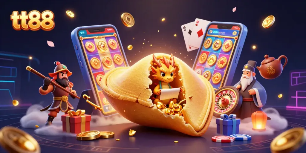 Experience winning strategies at tt88 with vibrant casino 3D illustration showcasing games.