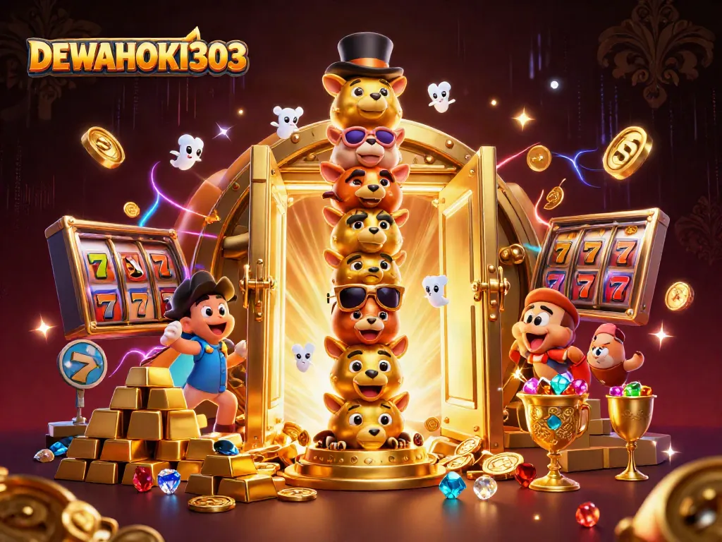 DEWAHOKI303 memutar slot jackpot besar dengan nuansa gemerlap koin emas dan harta karun, penuh aksi dan keseruan.