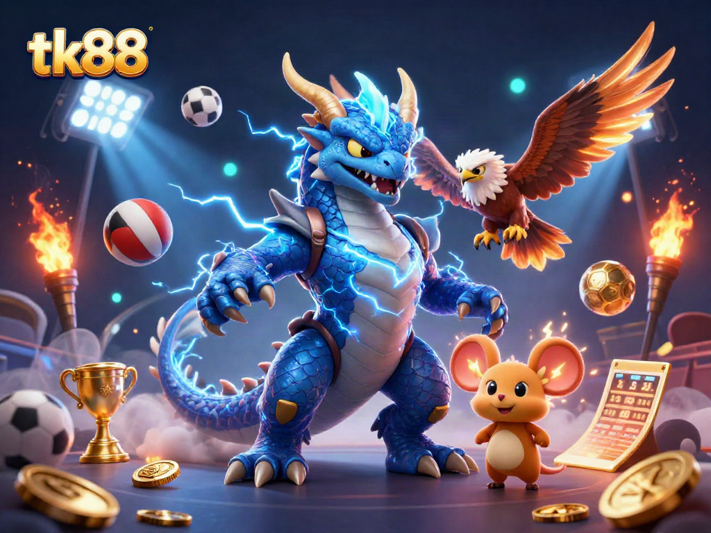 Experience exciting actions with tk88, a vibrant illustration featuring glamorous casino elements.