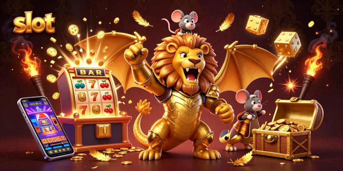 Menangkan jackpot besar di slot dengan chimaera berani dan simbol keberuntungan yang berkilauan.