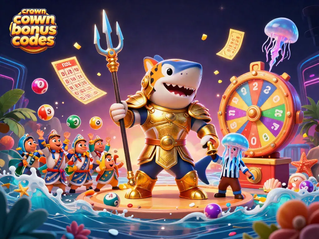Engage with crown coins bonus codes through this vibrant 3D casino scene showcasing thrilling elements and offers.