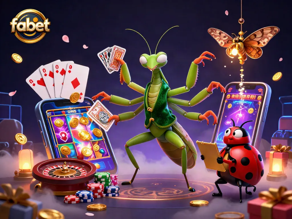 Experience the exciting world of fabet with vibrant casino elements and dynamic characters.