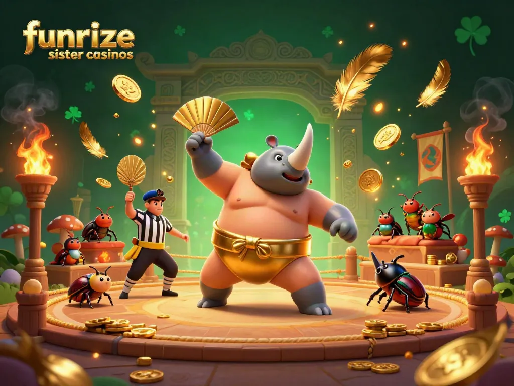 Experience funrize sister casinos with a dynamic 3D beetle gambling scene packed with action and excitement.