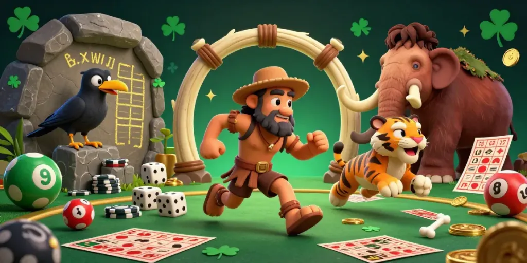 Bujang toto draws players into a vibrant prehistoric casino scene filled with lottery excitement.