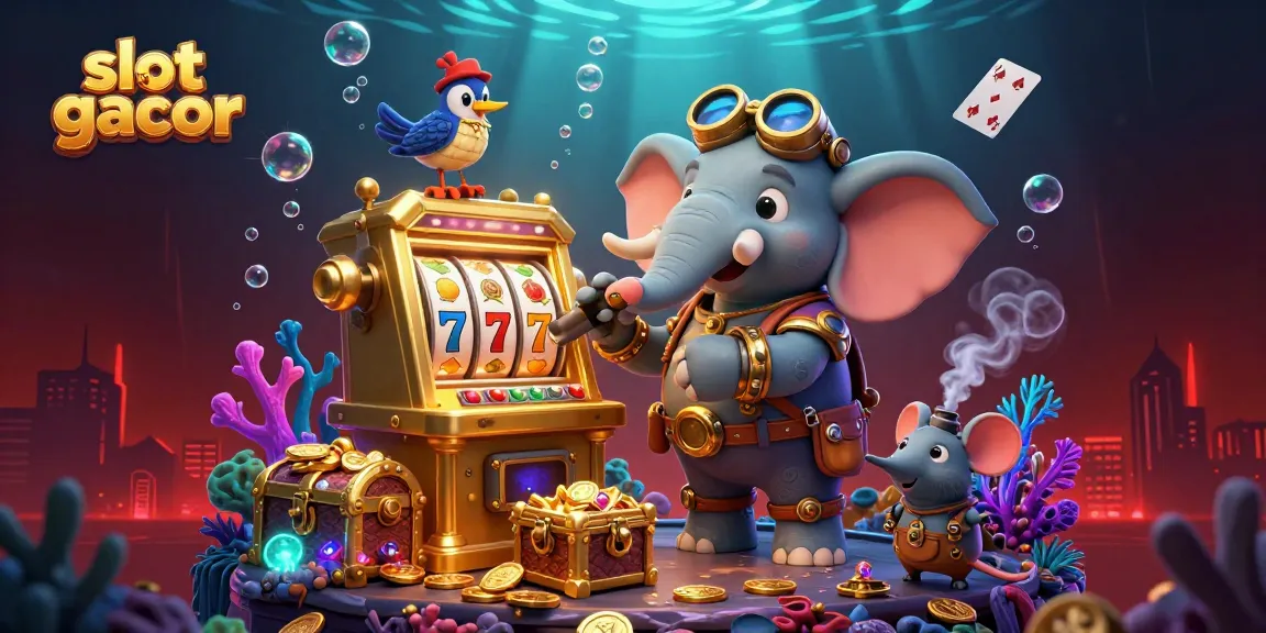 Menangkan slot gacor dengan karakter steampunk di mesin slot yang mengeluarkan koin emas.