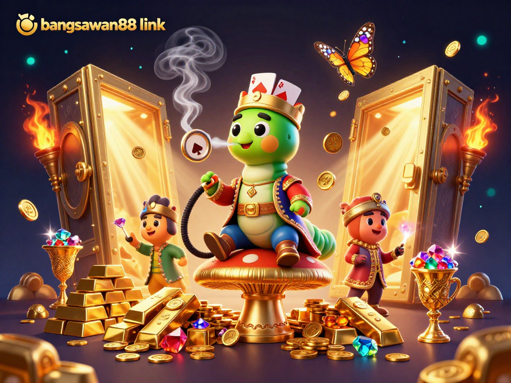 Bets and wins come alive in the bangsawan88 link illustration showcasing a whimsical casino scene.