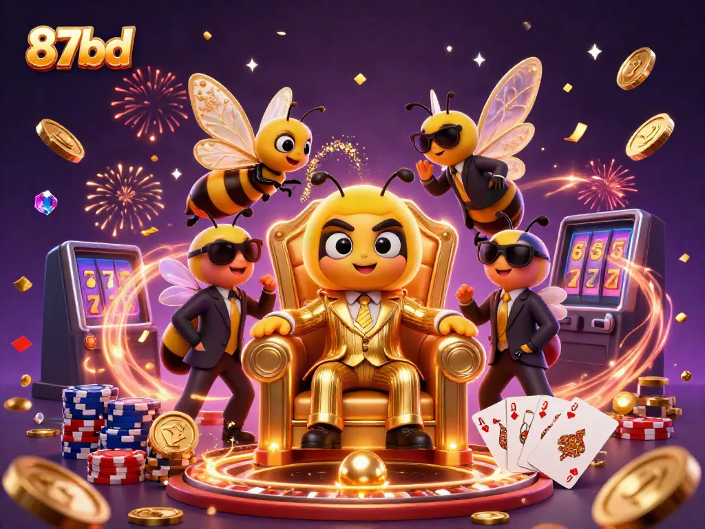 Experience thrilling gameplay with 87bd's vibrant casino scene featuring dynamic characters and gaming elements.