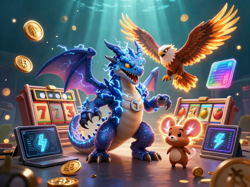 Engage with thrilling slot gameplay featuring vibrant designs and dynamic characters.